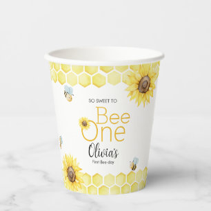 Sweet To Bee One First Bee Day Birthday Party Paper Cups