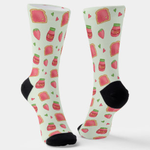 Sweet Toast and Strawberry Jam Socks
