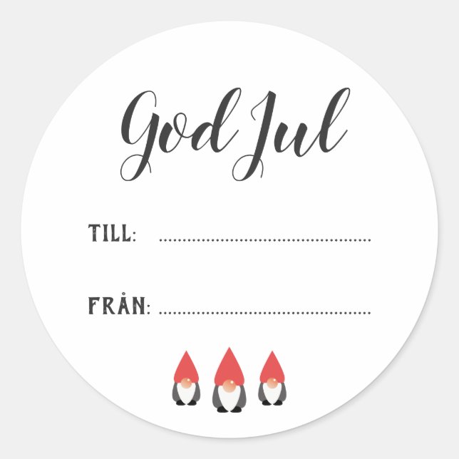 Sweet Tomtenissar - Christmas paper labels (Front)