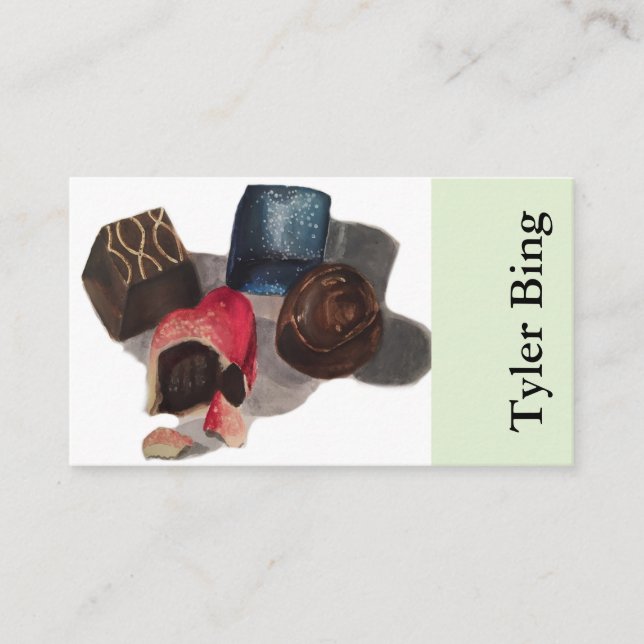 Sweet Tooth, Chocolate Art Business Card (Front)