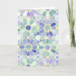 'Sweet Tranquillity' Islamic geometry greeting Thank You Card