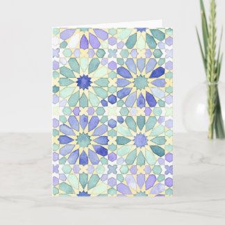 'Sweet Tranquillity' Islamic geometry greeting Thank You Card