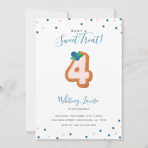 Sweet Treat Fourth Birthday Invitation