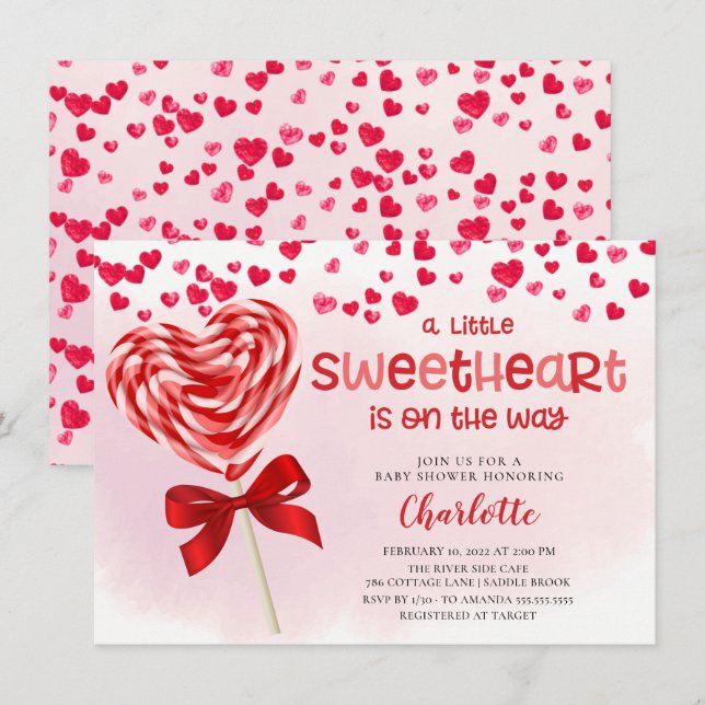 Sweet Treat Little Sweetheart Baby Shower  Invitation (Front/Back)