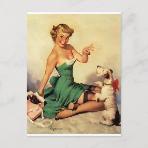 Sweet Treat Pin Up Postcard