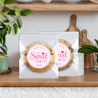 Sweet Treat Pink Thank You Stickers