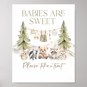 Sweet Treat Woodland Adventure Boy Baby Shower Poster