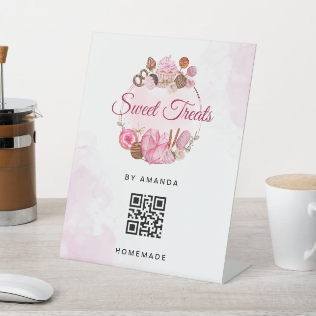 Sweet Treats Bakery  Pedestal Sign (In SItu)