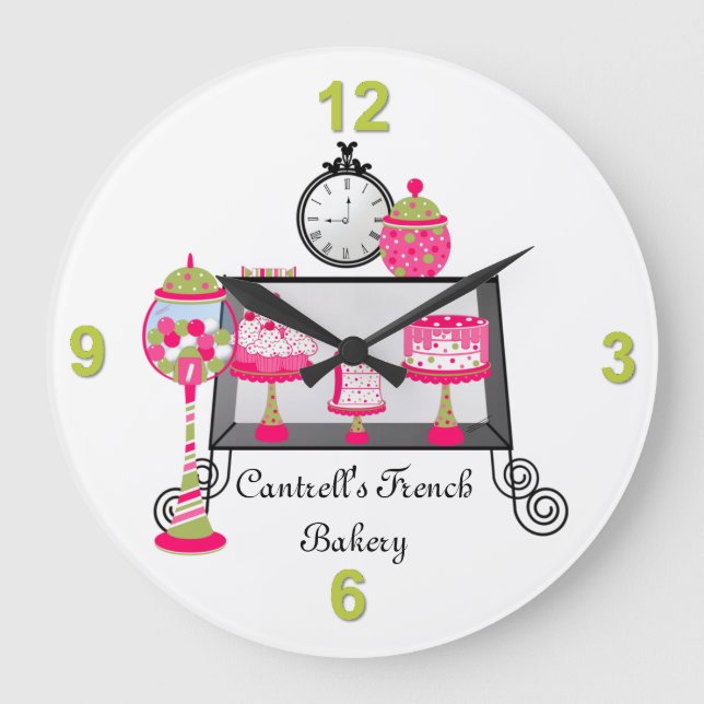 Sweet Treats Bakery Shop Wall Clock (Front)