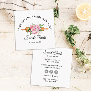 Sweet Treats Bakery Square Business Card