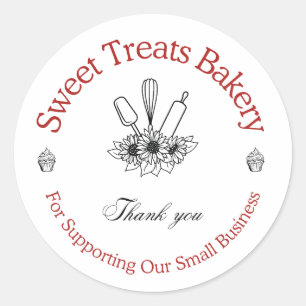 Sweet Treats Bakery Thank You Sticker