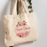 Sweet Treats Bakery  Tote Bag<br><div class="desc">Watercolor Sweet Treats Bakery Heart Breakable Tote Bag. Matching items available.</div>