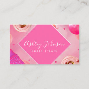 Sweet Treats Bakery Wedding Cakes Social Media Business Card