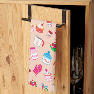 Sweet Treats Baking Pattern Tea Towel