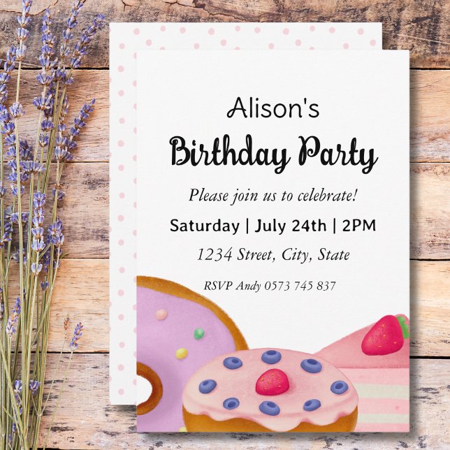 Sweet Treats Birthday Party Invitation (Creator Uploaded)
