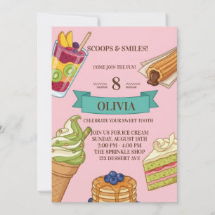 Sweet Treats & Brunch Birthday Invitation