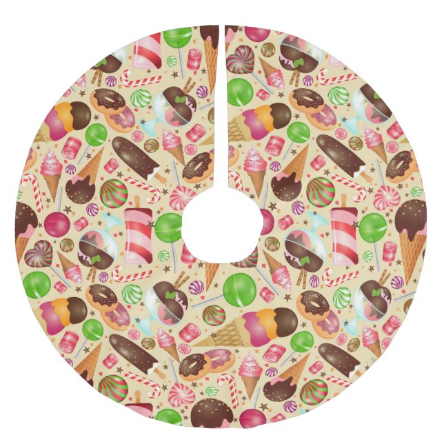 Sweet Treats Brushed Polyester Tree Skirt (Front)