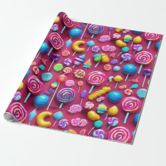 "Sweet Treats Candy-Themed Wrapping Paper