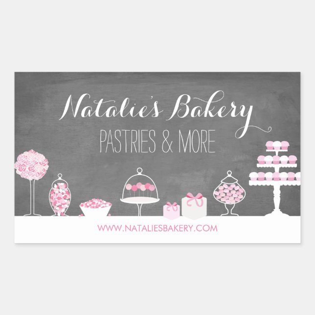 Sweet Treats Chalkboard Bakery Sticker (Front)