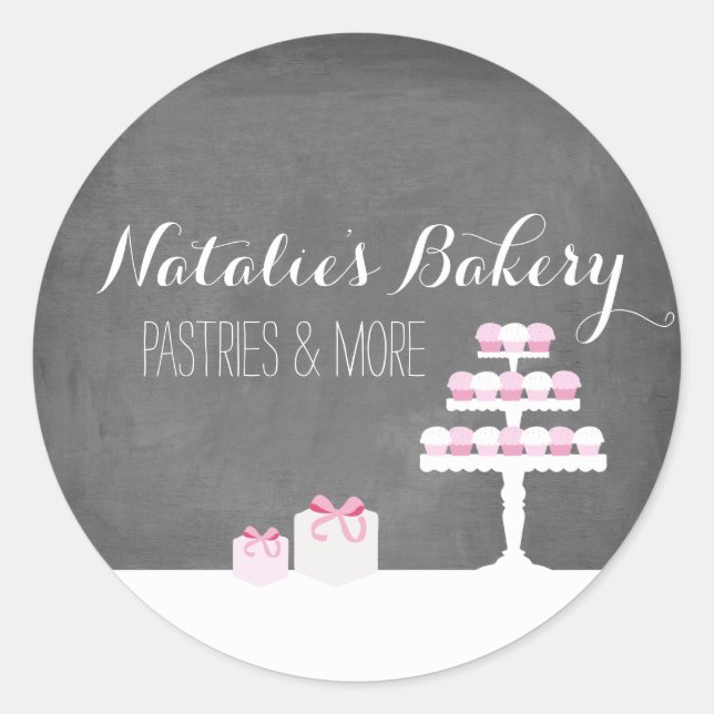 Sweet Treats Chalkboard Bakery Sticker (Front)