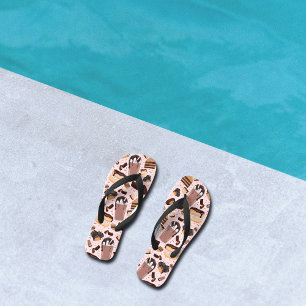Sweet Treats Chocolate Doughnut Mocha Peanut Butte Flip Flops
