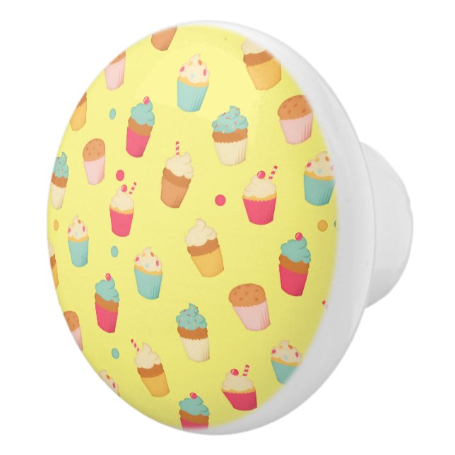 Sweet Treats Cupcake Ceramic Knob (Right)