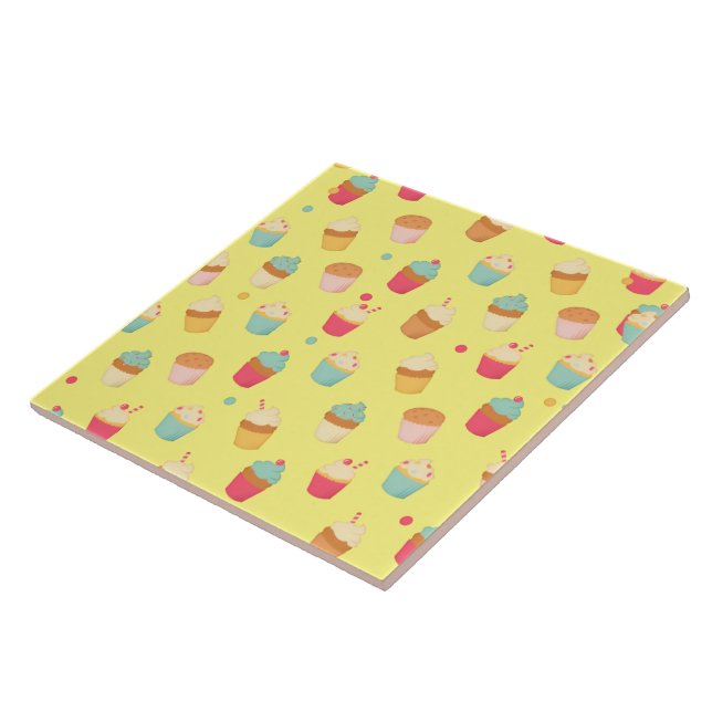 Sweet Treats Cupcake Ceramic Tile (Side)