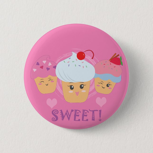 Sweet Treats - Cupcakes! 6 Cm Round Badge (Front)