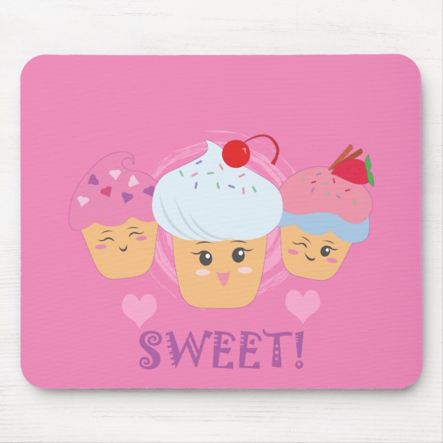 Sweet Treats - Cupcakes! Mouse Mat (Front)