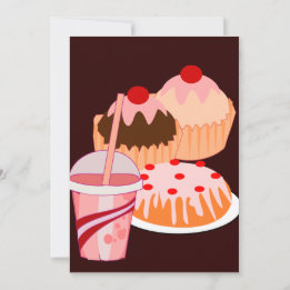 Sweet Treats Flat Invitation Card