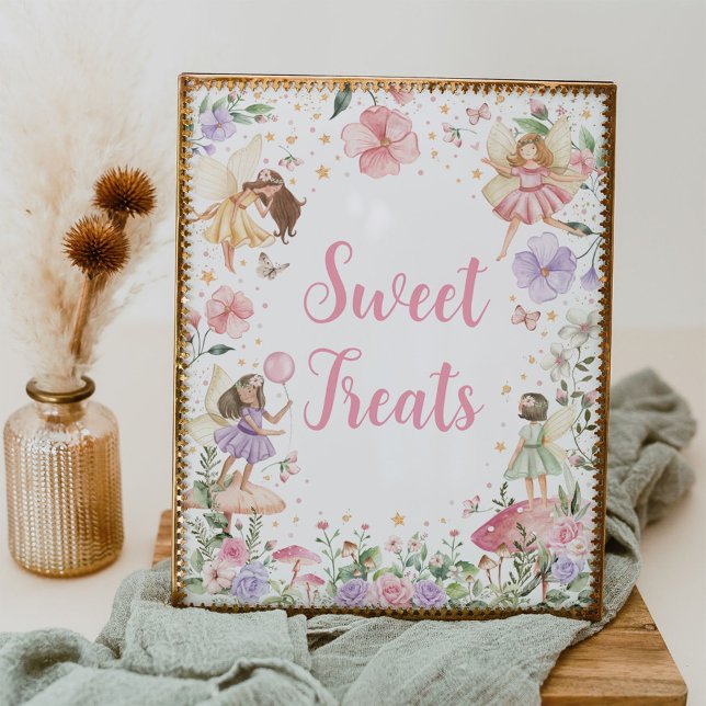 Sweet Treats Floral Fairy Garden Birthday Sign (Creator Uploaded)