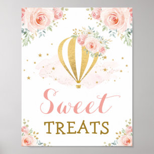 Sweet Treats / Floral Hot Air Balloon Adventure Poster