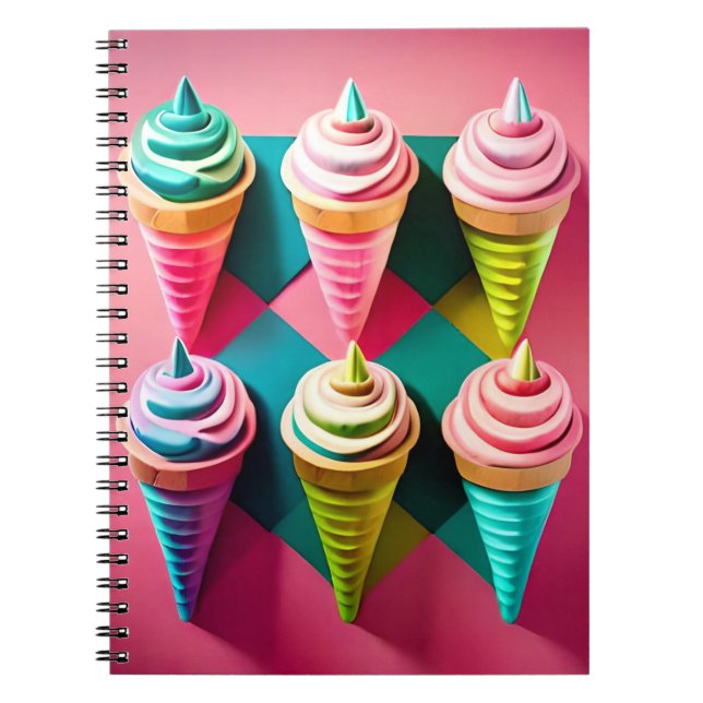 Sweet Treats Ice-cream Cones II Notebook (Front)