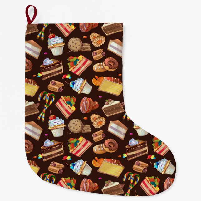 Sweet Treats Large Christmas Stocking (Front)