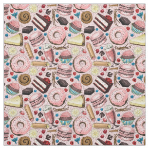 Sweet treats on pink fabric