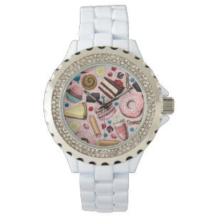Sweet treats on pink watch