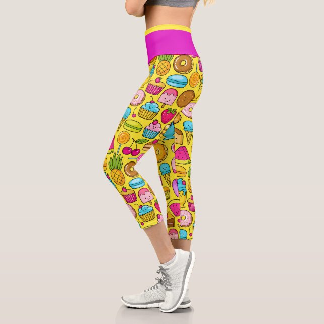 Sweet Treats Pop Fashion Capris Leggings (Left)