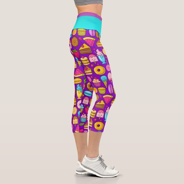 Sweet Treats Pop Fashion Capris Leggings (Right)