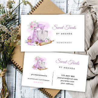 Sweet Treats Purple Bakery Business Card