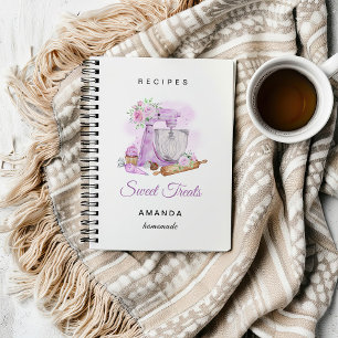 Sweet Treats Purple Bakery Recipes Notebook