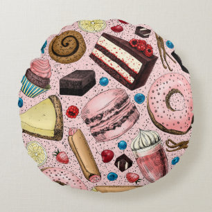 Sweet treats  round cushion