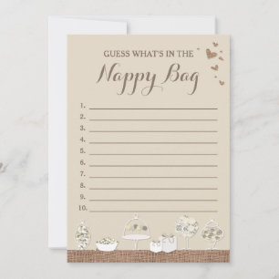 Sweet Treats Rustic Baby Shower Guessing Game