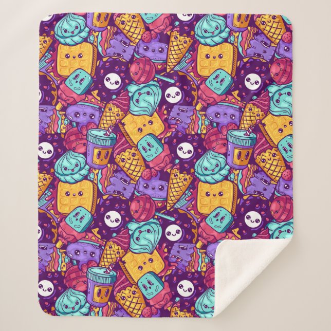 Sweet Treats Sherpa Blanket (Front)