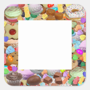 Sweet treats square sticker