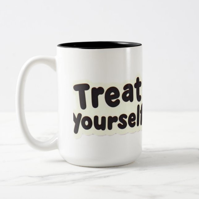 Sweet Treats Sticker  Two-Tone Coffee Mug (Left)