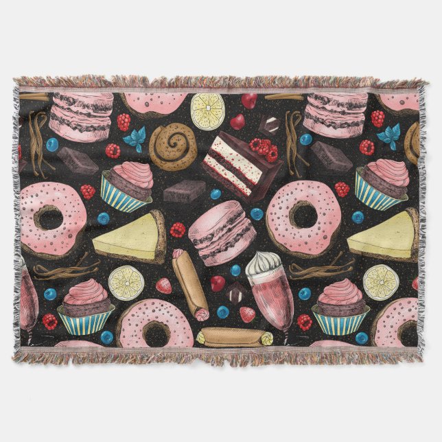 Sweet treats  throw blanket (Front)