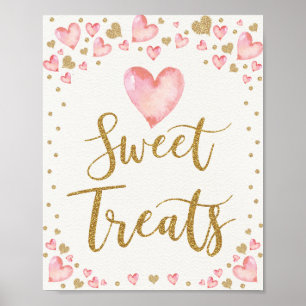 Sweet Treats Valentines Baby Shower Birthday Party Poster