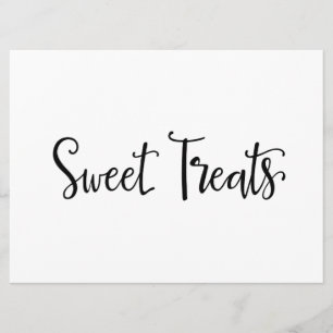 "Sweet treats" Wedding Favors Sign Calligraphy Invitation