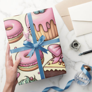 Sweet Treats with Bows Wrapping Paper