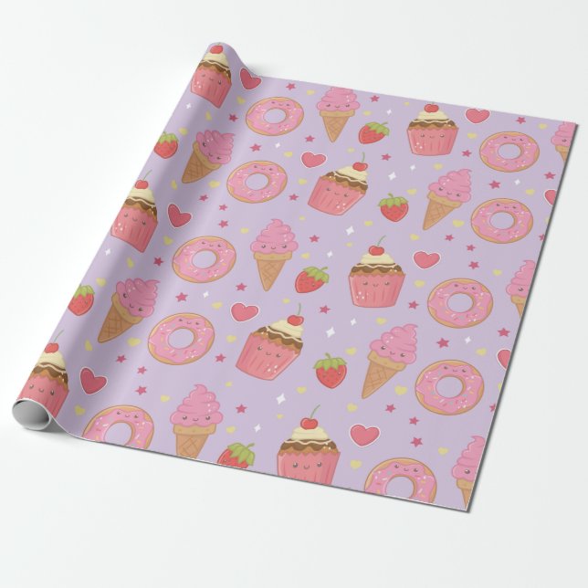 Sweet Treats Wrapping Paper (Unrolled)